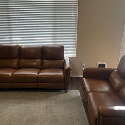 Leather couch set