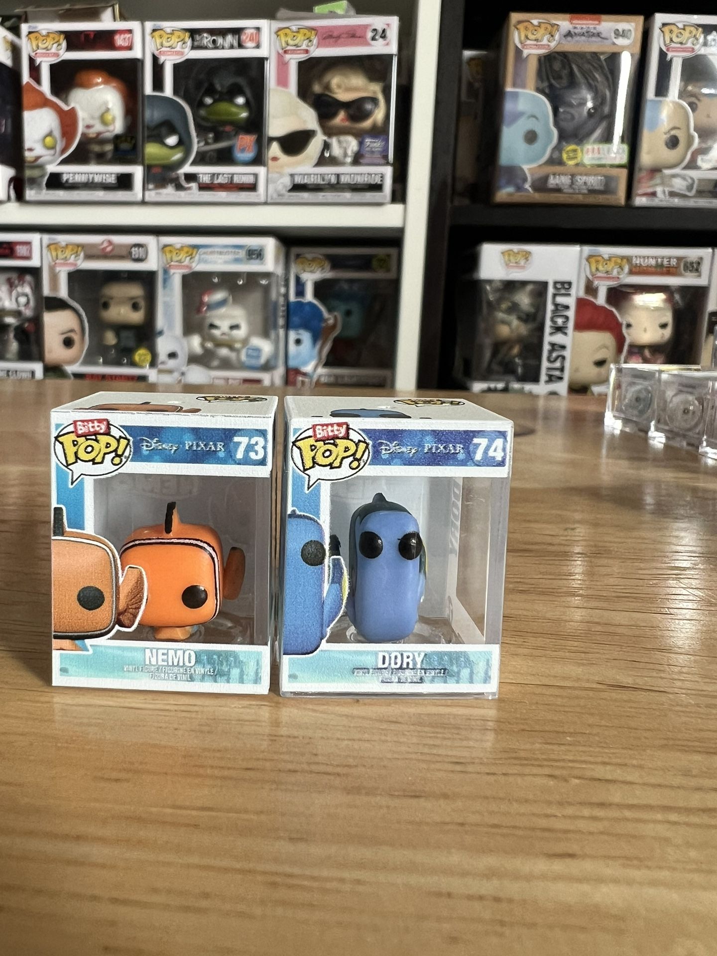 2 BITTY Funko Pops RARE CHASE BITTY Dory & Nemo #73 #74 Finding Disney Pixar