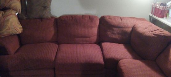 Red Lay-Z-Boy Sectional