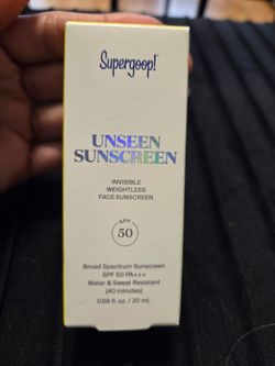 Supergoop unseen sun screen