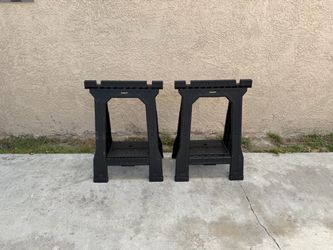 Stanley 4 in. W x 32 in. H Plastic Folding Sawhorse (2 Pack)