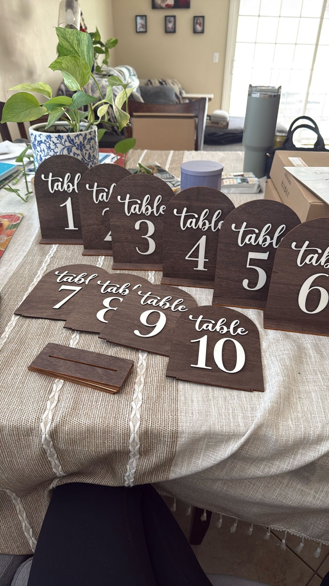 Wood Table Numbers