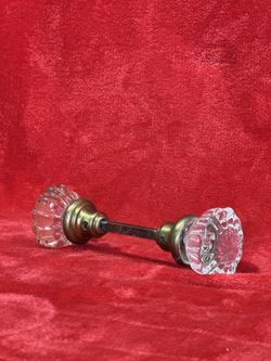 Vintage Crystal Glass Door Knob – Single Antique Piece
