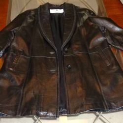 Givenchy Woman's Black Leather Coat