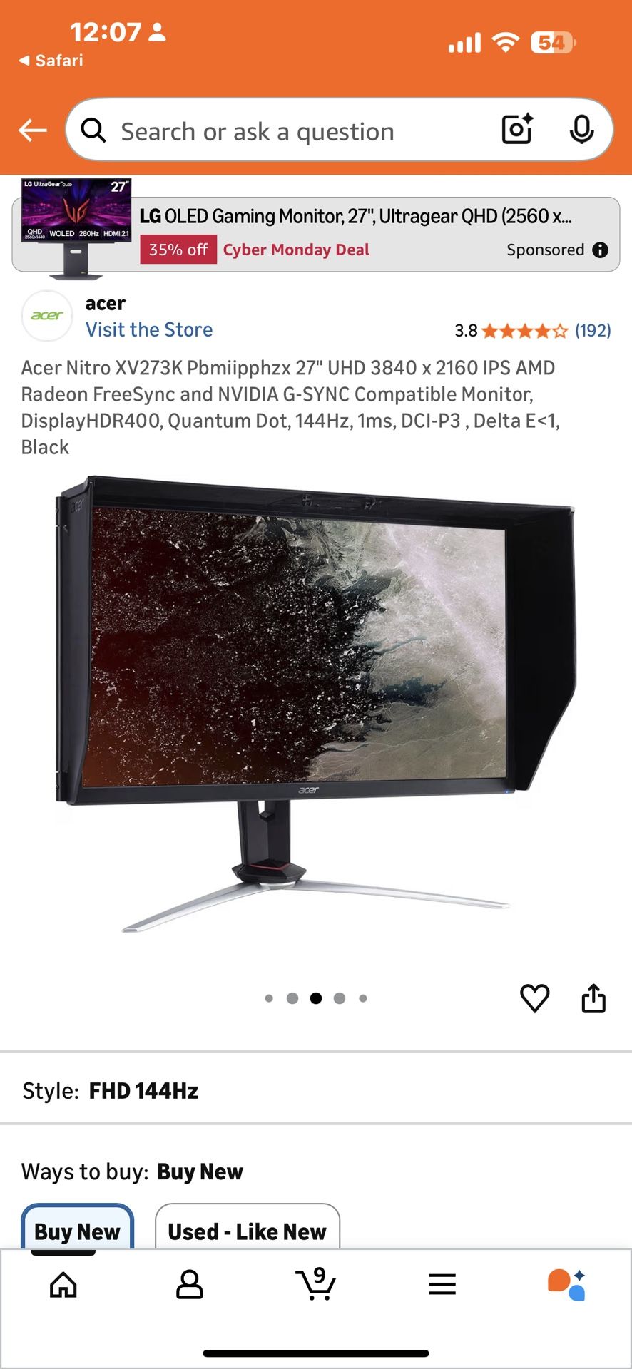 Acer Nitro Gaming Monitor
