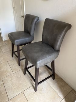 Grey Swivel Bar & Counter Stool 