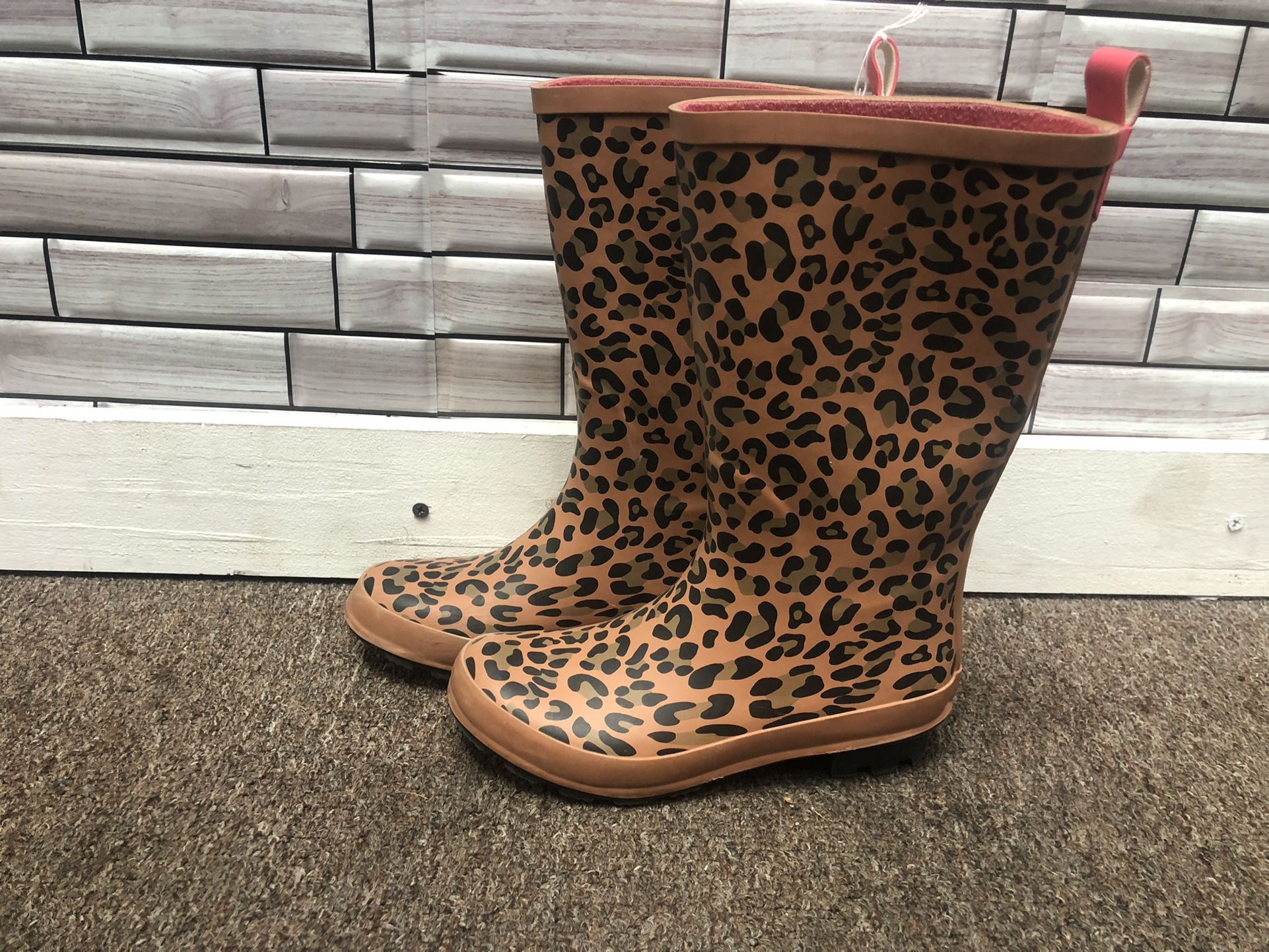 Cheetah Print Rain Boots