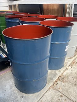 55 Gallon Metal Barrels