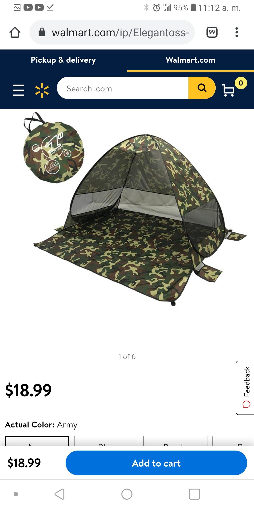 Camping tent automatic pop up