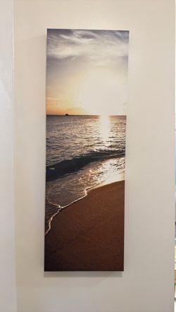 Beach Sunset Canvas Wall Art