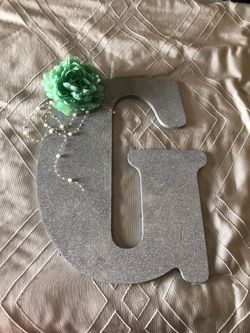 Wood letter/ Sparkles painted