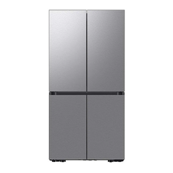 Samsung - 36 in. Wide Bespoke 23 Cu. Ft. 4-Door Flex French Door Refrigerator w/ Beverage Center - Stainless Steel