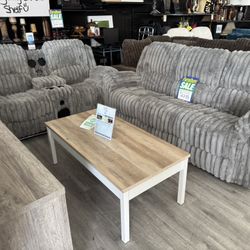 Grey Corduroy Sofa And Loveseat 