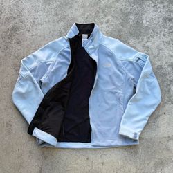 The North Face Fleece Full Zip Jacket Light Blue Womens Sz Medium