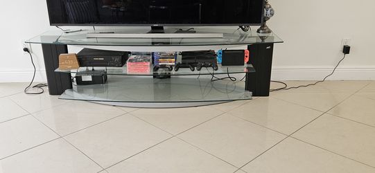 73.5 in BELL'O 3 TIER METAL/GLASS TV STAND