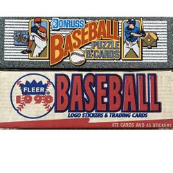 1990 Vintage Donruss and Fleer Baseball Card Sets, sealed