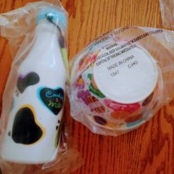 Brand New Girl Scout 2 Pk. Cereal Bowls & Milk Waterbottle Set