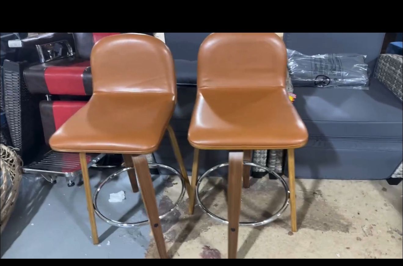 Swivel Counter Height Bar Stools Set of 2