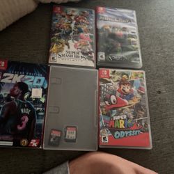 6 Nintendo Games And Pro Controller 