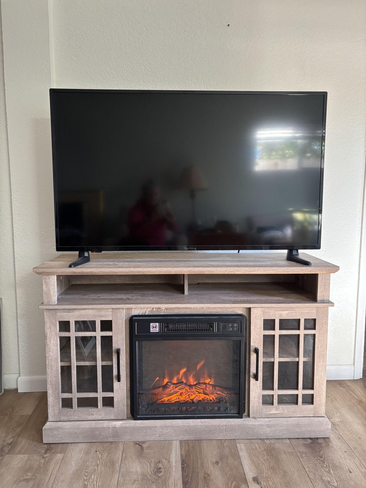 Electric Fireplace/TV console (TV Not Included)