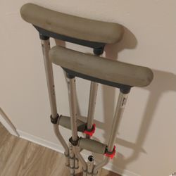 Pair Of Crutches.