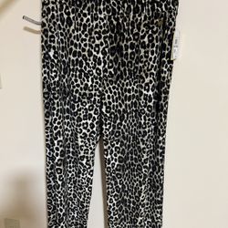 Michael Kors Women Velvet Pants/animal Print/size 1X/nwt