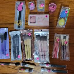 Various Makeup Brushes and Blenders 