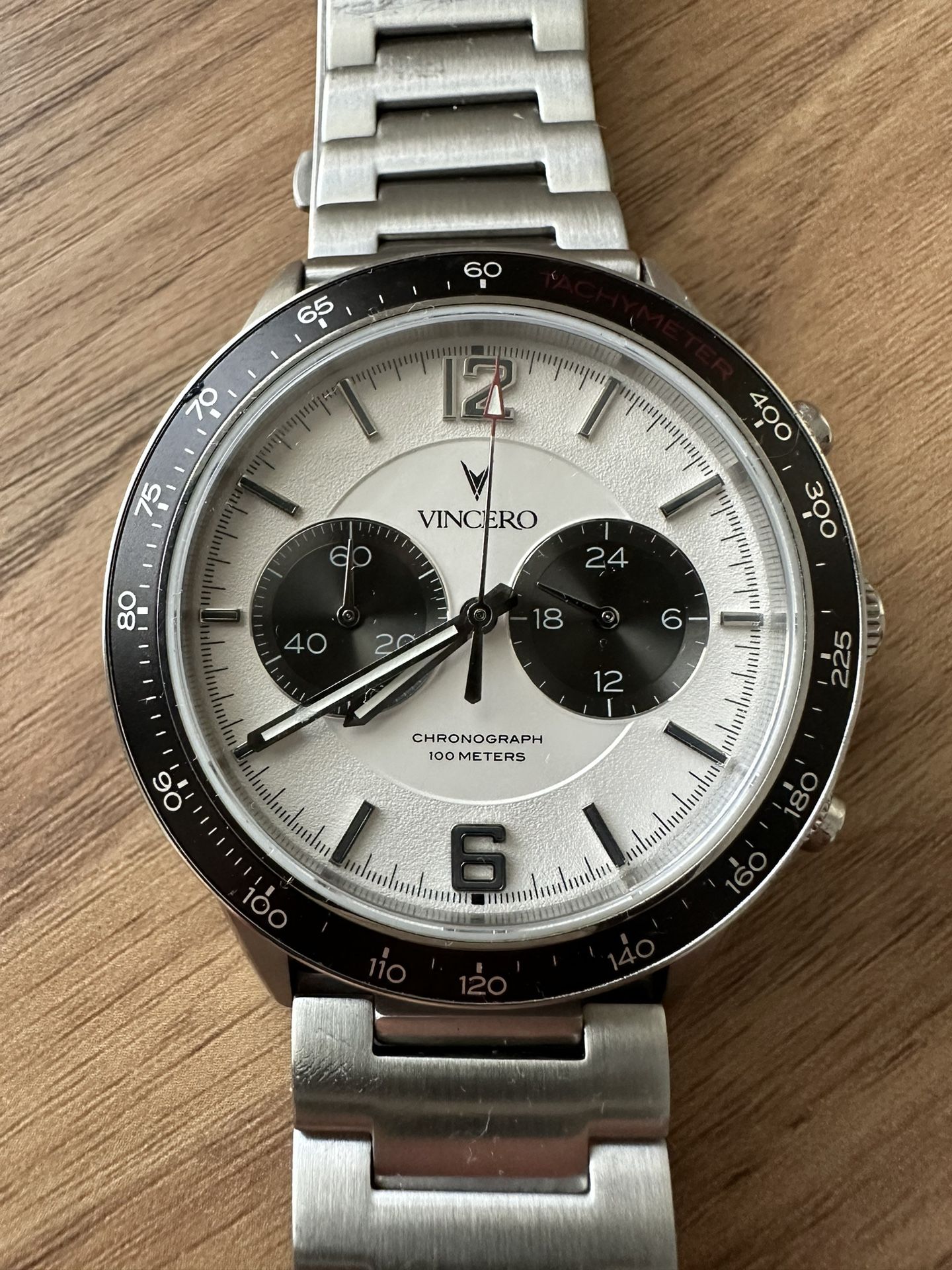 Vincero Apex Mens Watch (silver & Black Face)