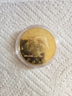 Gold Plated Commorative 1oz Trump Coin 