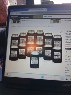 Brew Crew Can Coolers For Groom/groomsmen, NEW