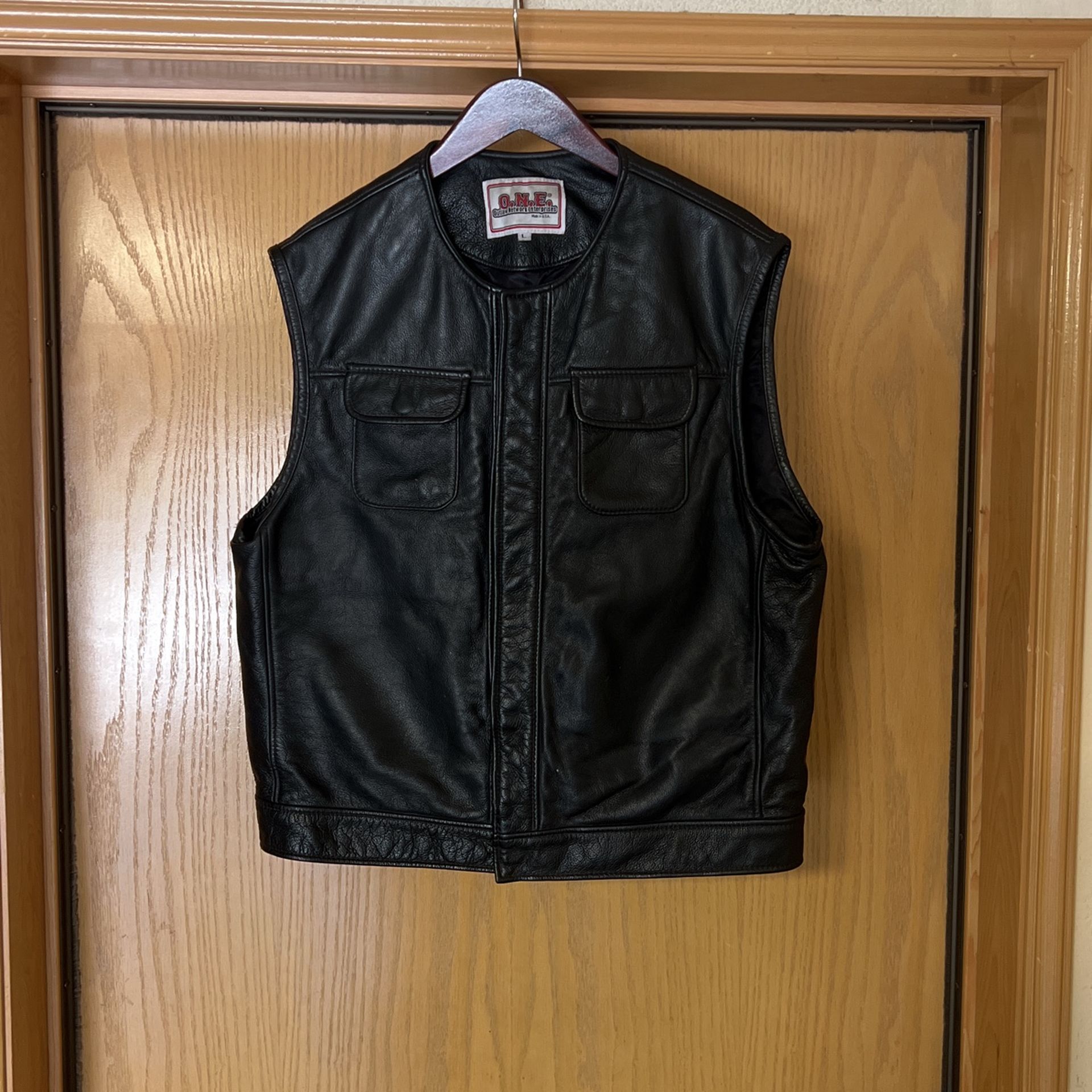 Leather Motorcycle Riding Vest