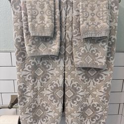 6 Piece Cotton Jacquard Towel Set