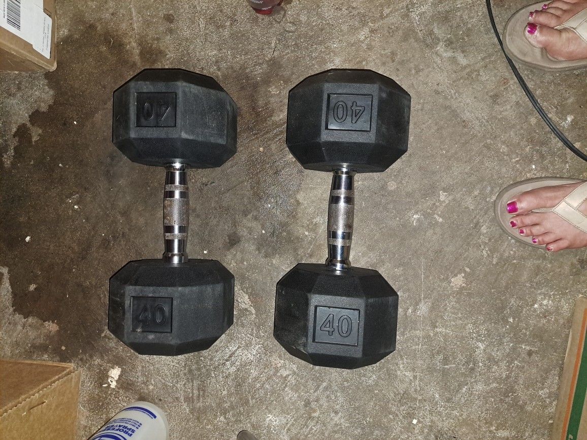 All In Motion 40 lb Dumbbells Weights