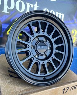 17” KMC 733 Wheels Deal-   Set of 4 - 17x8.5” Rims Size  Matte Black Finish  - NEW!