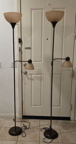 Floor Lamps for Bedroom or Livingroom Brown coffee color need them gone asap first come get it