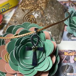 Moldavite ankh reiki charged pendant