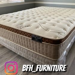 Full Organic Cloud Edition Europillow Top 12inch Mattress And Boxspring 