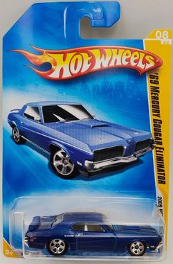 2009  Hot Wheels '69 Mercury Cougar Eliminator Blue Diecast Car