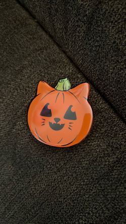 Cute pumpkin cat phone pop socket new
