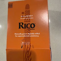 2.0 Rico Clarinet Unfiled Reeds 42Pcs