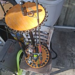 Fishing Pole Holder Round Table 