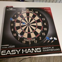 Narwhal Kingston Easy Hang Bristle Dartboard – 18” Official Size