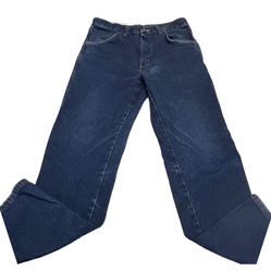 Rustler Men’s Blue Denim Jeans 31x32 Relaxed Fit Straight Leg 100% Cotton USA