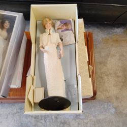 Franklin Mint DIANA, Princess Of Wales 16" Porcelain Doll in Box NEW Beaded