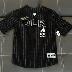 New Disneyland Resort Baseball Jersey XL Button Down Castle DLR 55 Disney