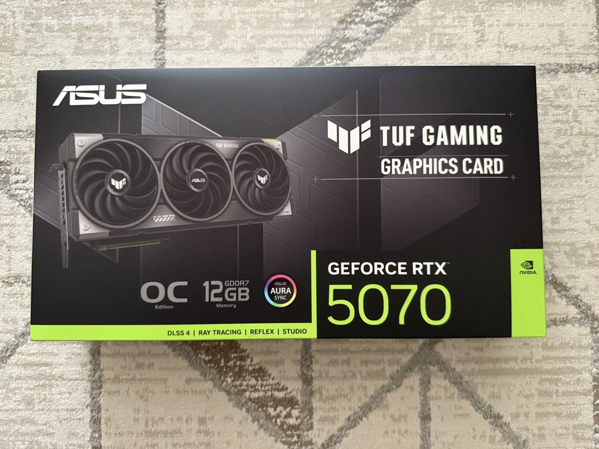 ASUS TUF Gaming GeForce RTX ™ 5070 12GB GDDR7 OC Edition Gaming Graphics Card (PCIe® 5.0, HDMI®/DP 2.1, 3.125-slot, Military-Grade Components, Protect
