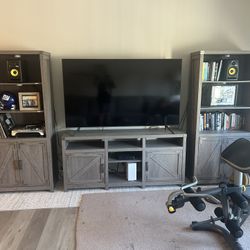 Cottage Grove TV Stand for 70 Inch TV with Bookcases by Bush Furniture