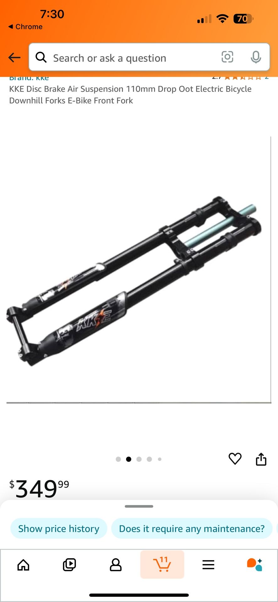 KKE 34 Factory Double Shoulder Downhill Fork
