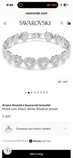 Swarovski  Ariana grande bracelet and earrings