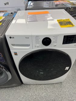 White LG Washer 4.5 Cu Ft Units are new open box scratch and dent